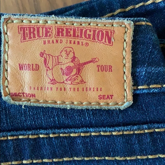 True Religion dark blue jeans worn 2 times - Picture 3 of 6
